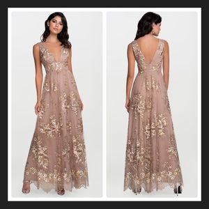 Azazie Blush Mark Romantic Adventure Embroidery
Tulle Maxi Dress